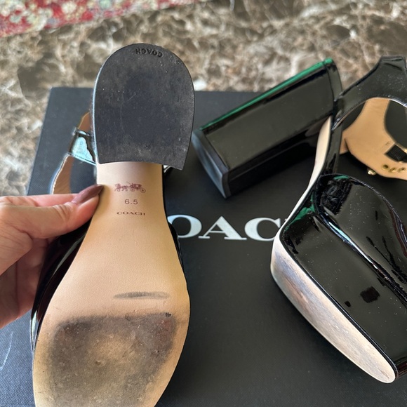 Coach Isabella Ankle-Strap Platform Block-Heel Pumps - Picture 11 of 16